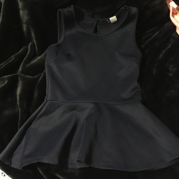 Dark navy peplum