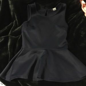 Dark navy peplum