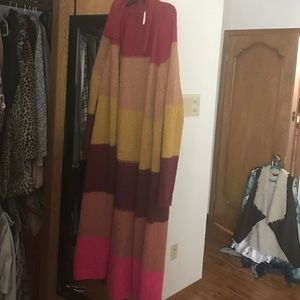 Free people multicolored maxi cardigan