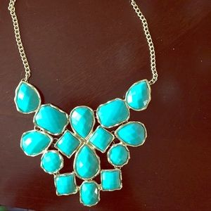 Teal bubble necklace