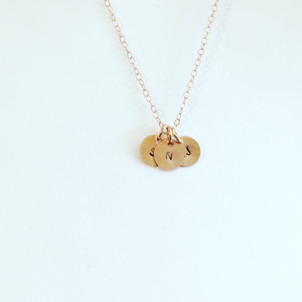 14k Rose Gold Filled Or Sterling Initial Necklace