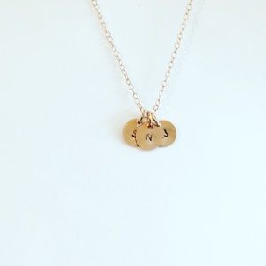 14k Rose Gold Filled Or Sterling Initial Necklace