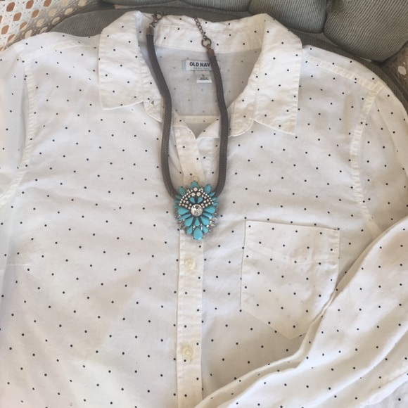 Old Navy polka dot button down