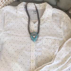 Old Navy polka dot button down