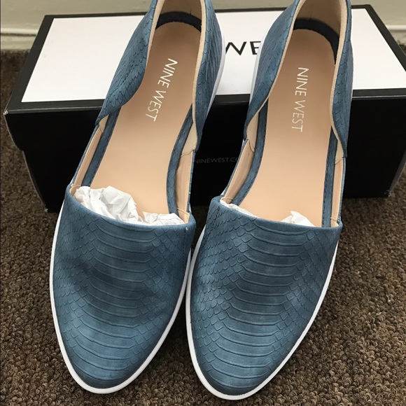 Nine West 'Denim Snakeskin' Slip-on Sneakers