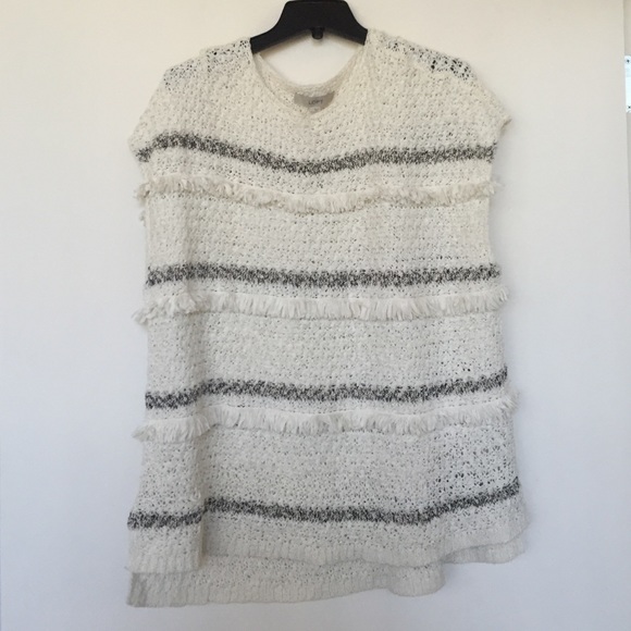 LOFT Frayed Sweater