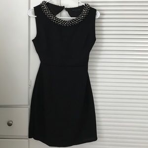 Black Dress with Beaded Collar
