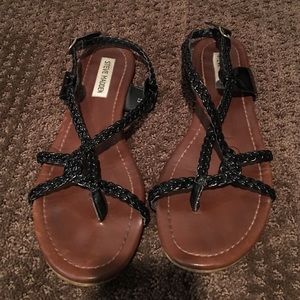 Black strappy sandals