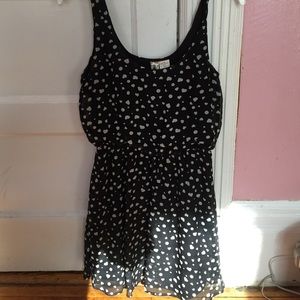 Black and white hearts dress