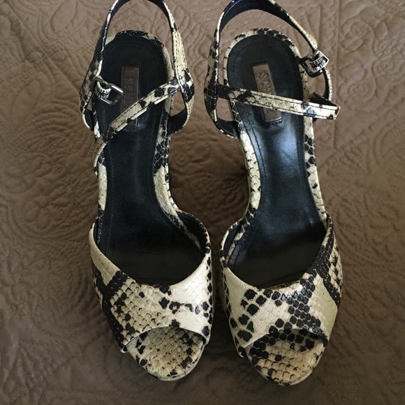 Snake Skin High Heels