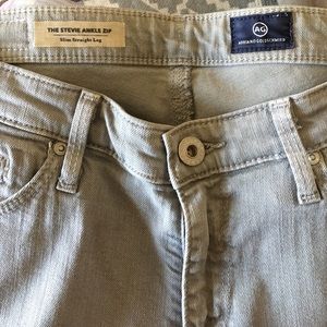 27R grey AG ankle straight leg jeans