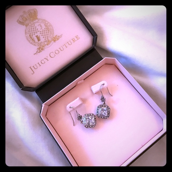 Juicy Couture drop crystal earrings