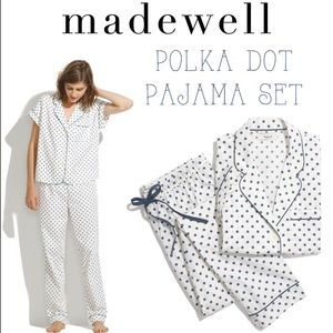 Madewell polka dot pajama set never worn