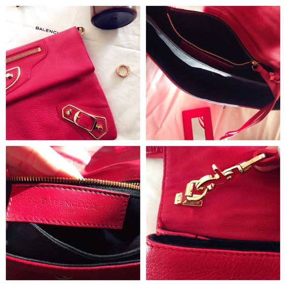 MOVING SALE Balenciaga red metallic edge clutch - Picture 3 of 4