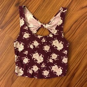 Plum colored crop top