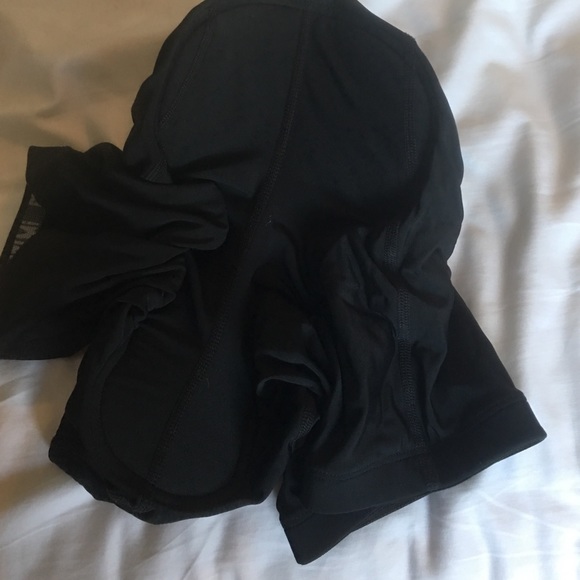 Black bike shorts with padding