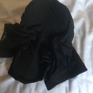 Black bike shorts with padding