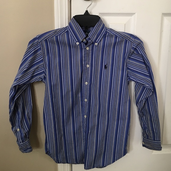 Stripes polo button down