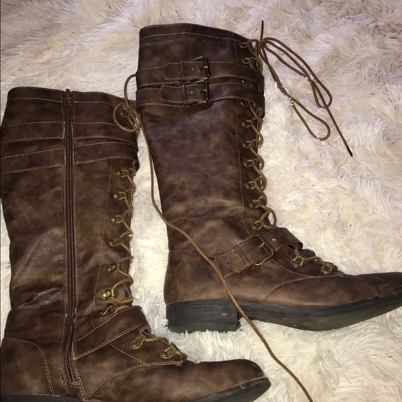 Tall combat boots