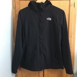 The North Face black hooded jacket