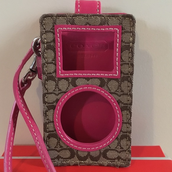 Coach Pink IPod Case with strap - Picture 1 of 4
