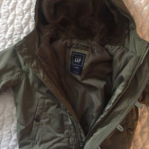 Baby Gap Olive Green Bubble Coat