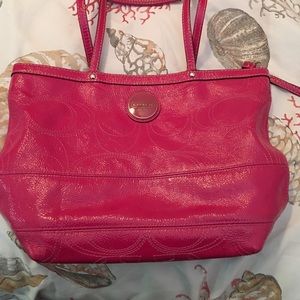 Used Hot pink Coach Purse