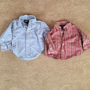 9 month Ralph Lauren Dress Shirt Set