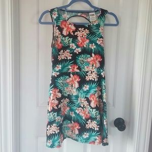 VS Pink tropical palms skater dress