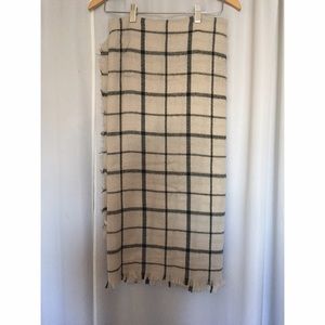 Black + White Windowpane Scarf