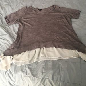 Shark bite short sleeve sweater tee