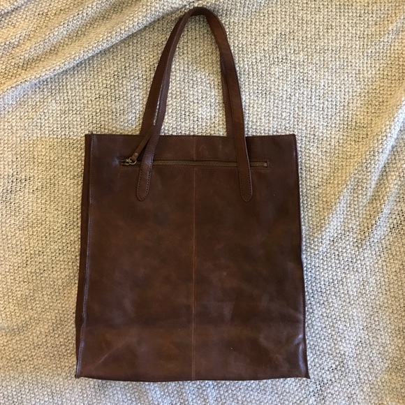 J. Crew leather tote bag