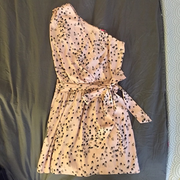 Pinkyotto One Shoulder Dress (Pink, XS)