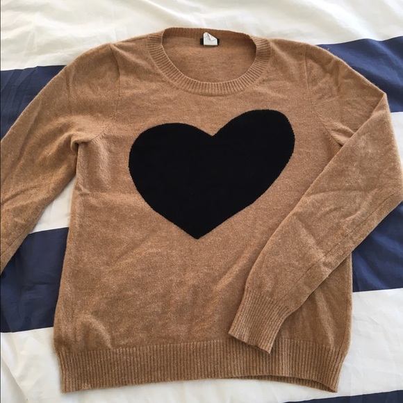 JCrew heart me sweater