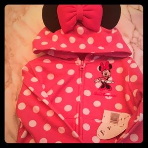 Walt Disney store Minnie Mouse sweatshirt w/ ears