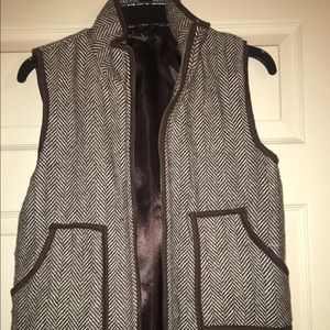 Brown Herringbone Vest