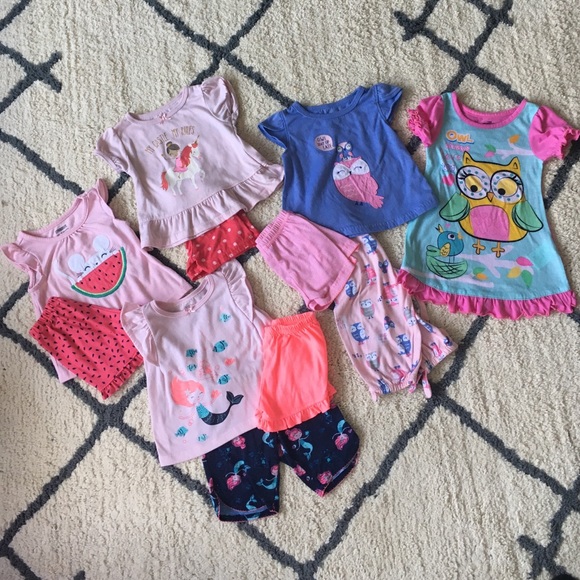 baby girl pajama short sets