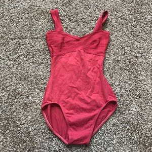 Coral pink mirella tank ballet leotard