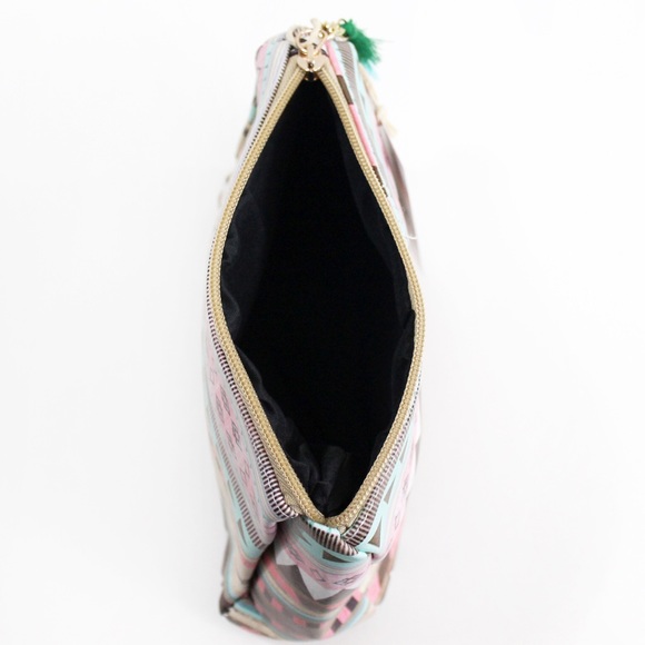 Faux Leather Tribal Print Mini Pouch - Picture 3 of 3