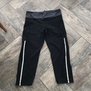 Black exercise capris