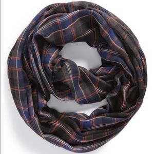 Sole Society Accessories - Sole Society plaid black orange infinity scarf Sole Society Accessories - Sole Society plaid black orange infinity scarf