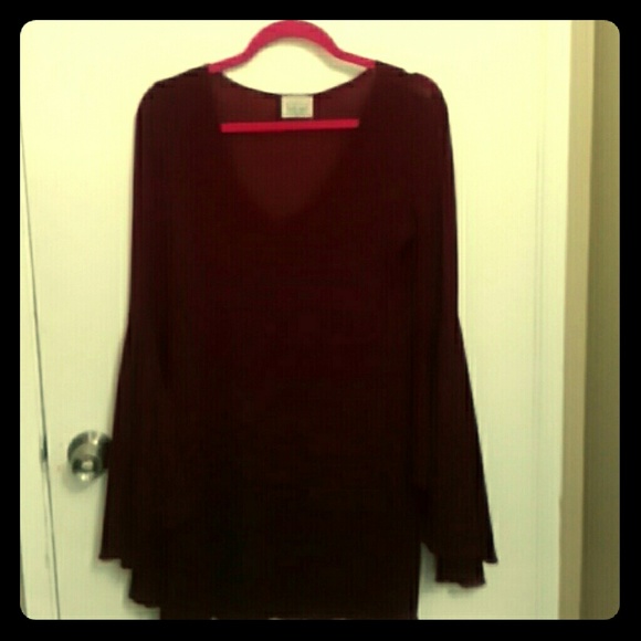 Long burgundy tunic