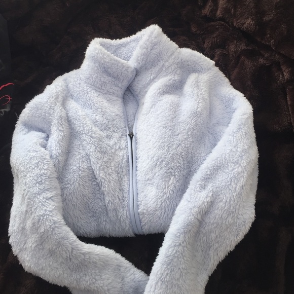 Blue fuzzy fleece