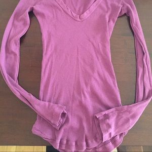 James Perse ribbed V-neck longsleeve T