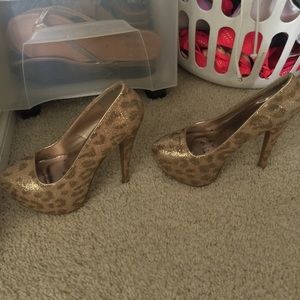 Charlotte Russe gold heels