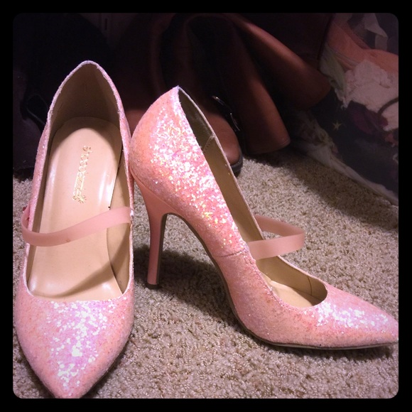 Pink glitter heels - Picture 1 of 2