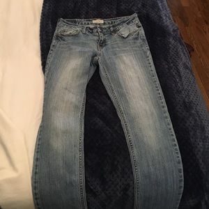Light washed boot cut jeans