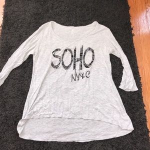 New York and Company Size L gray shirt