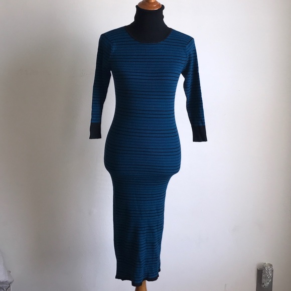Turtleneck sweater midi dress