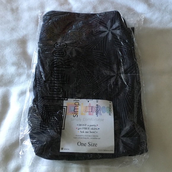 NWT LuLaRoe OS black and gray leggings